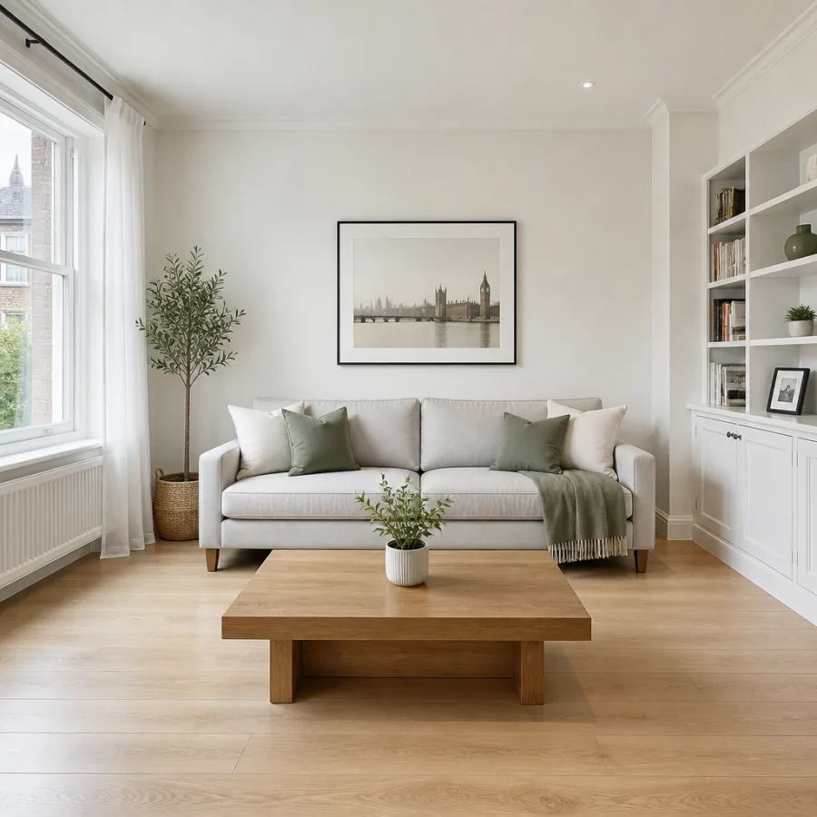 The same living room after an IndeedClean visit